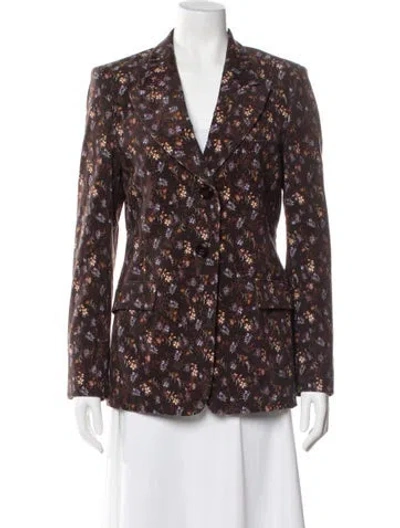 Pre-owned Dorothee Schumacher Floral Print Evening Jacket W/ Tags In Purple
