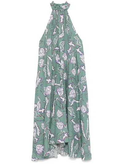 Dorothee Schumacher Floral-print Maxi Dress In Green