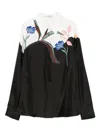 Dorothee Schumacher Silk Twill Blouse With Placement Print In Black