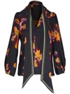 Dorothee Schumacher Printed Silk Twill Top In Black