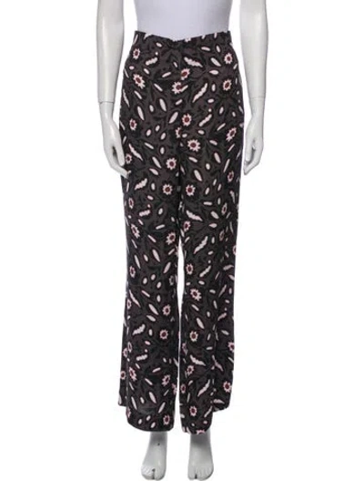 Pre-owned Dorothee Schumacher Floral Print Wide Leg Pants In Multi