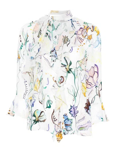 Dorothee Schumacher Floral Twist Blouse In Multi