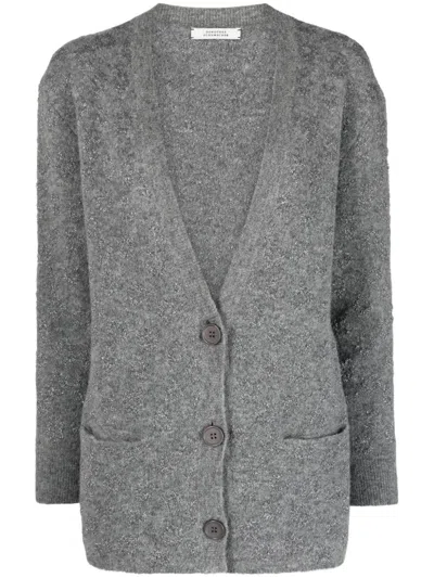 Dorothee Schumacher Merino Cashmere Cardigan In Grey