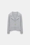 Dorothee Schumacher Fluffy Knit Blazer-style Cardigan In Grey