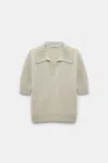 Dorothee Schumacher Fluffy Knit Top With Collar In Green