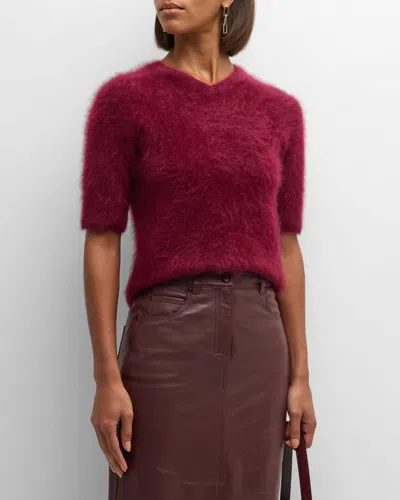 DOROTHEE SCHUMACHER FLUFFY CASHMERE LUXURY V-NECK PULLOVER