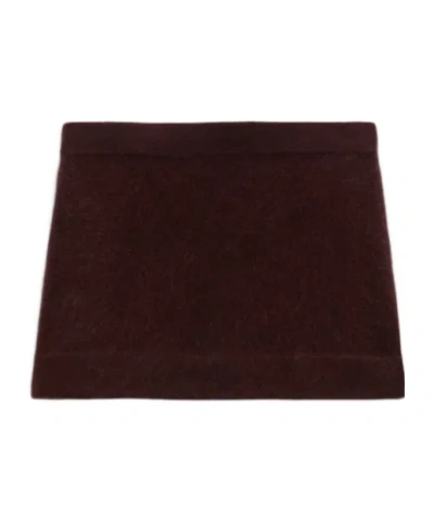 Dorothee Schumacher Fluffy Statement Wool-blend Miniskirt In Brown
