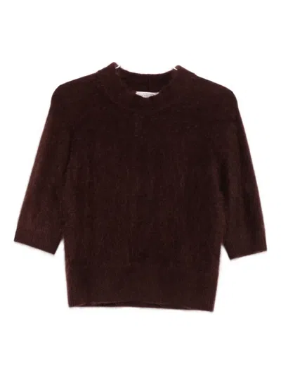 Dorothee Schumacher Fluffy Statement Sweater In Brown