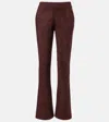 Dorothee Schumacher Fluffy Statement Wool And Cashmere-blend Flared Pants In Brown