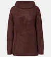 Dorothee Schumacher Fluffy Statement Wool And Cashmere-blend Sweater In Brown