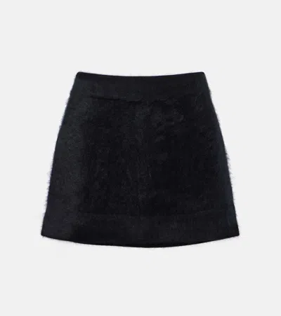 Dorothee Schumacher Fluffy Statement Wool-blend Miniskirt In Black