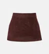 Dorothee Schumacher Fluffy Statement Wool-blend Miniskirt In Brown