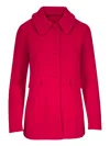 Dorothee Schumacher Fluffy Statements Flap-pocket Coat In Red