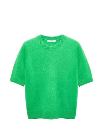 Dorothee Schumacher Merino-cashmere Half Sleeve Pullover In Green