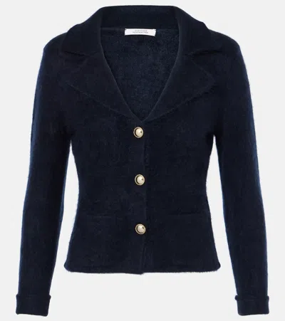 Dorothee Schumacher Fluffy Statements Wool And Cashmere Cardigan In Blue