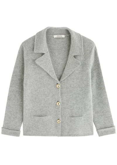 Dorothee Schumacher Fluffy Statements Wool-blend Cardigan In Grey