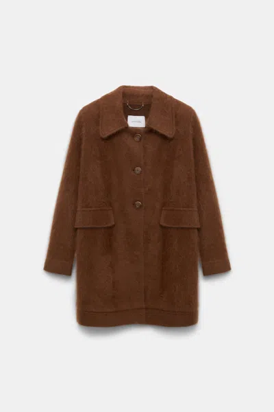Dorothee Schumacher Fluffy Statements Patch-pocket Jacket In Brown