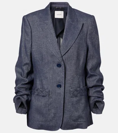 Dorothee Schumacher Braided-detail Denim Blazer In Blue