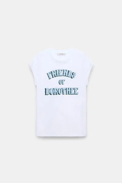 Dorothee Schumacher Friends Of Dorothee Printed Cotton T-shirt In White