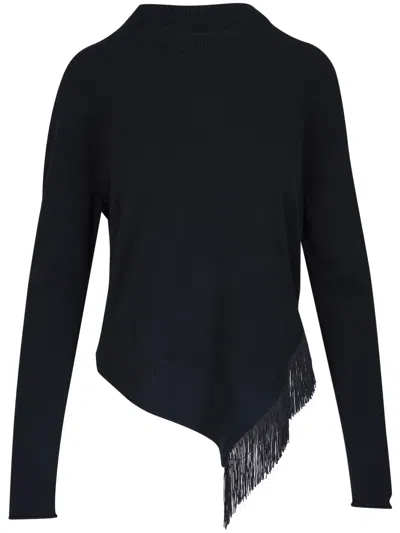 Dorothee Schumacher Fringe-detailing Sweater In Schwarz