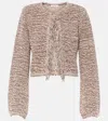 Dorothee Schumacher Fringed Cardigan In Nude