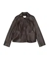 Dorothee Schumacher Fringe-detail Leather Jacket In Black