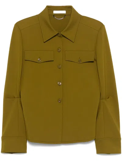 Dorothee Schumacher Gathered-detail Jacket In Green