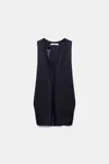 Dorothee Schumacher Gilet Style Top With Foil Print In Blue