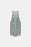 Dorothee Schumacher Gingham Print Silk-viscose Tank Top With Ruffle Trim In Multi Colour
