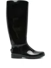 Dorothee Schumacher Gloss-finish Knee-high Boots In Black