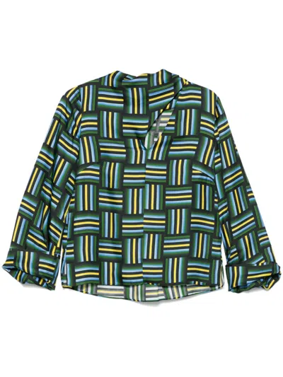 Dorothee Schumacher Graphic Drapes I Blouse In Black