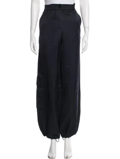 Pre-owned Dorothee Schumacher Grosgrain Trim Sweatpants In Blue