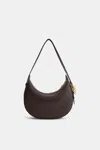 Dorothee Schumacher Half Moon Bag In Soft Calf Leather With D-ring Hardware In Brown