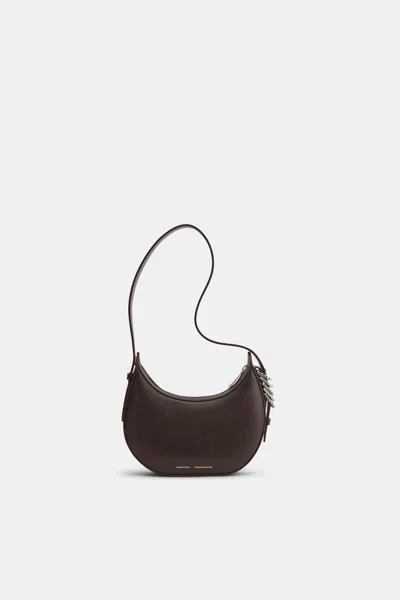 Dorothee Schumacher Half Moon Mini Bag In Soft Calf Leather With D-ring Hardware In Brown