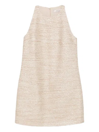 Dorothee Schumacher Halterneck Tweed Dress In White