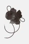 Dorothee Schumacher Handgefertigtes Flower-accessoire Aus Leder In Brown