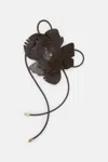 Dorothee Schumacher Handgefertigtes Flower-accessoire Aus Leder In Brown