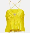 Dorothee Schumacher Bandeau Top In Hemp Mix In Yellow