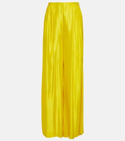 Dorothee Schumacher High-waisted Wide-leg Trousers In Yellow