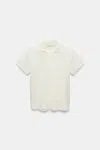 Dorothee Schumacher Hemp Polo Shirt With Ribbed Knit Collar