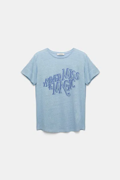 Dorothee Schumacher Hemp T-shirt With Print In Blue