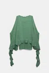 Dorothee Schumacher Hemp Tank Top With Ruffles In Green