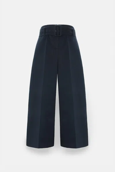Dorothee Schumacher High-waisted Cotton Culottes In Blue