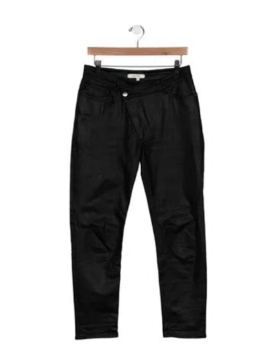 Pre-owned Dorothee Schumacher High-rise Straight Leg Jeans In Black