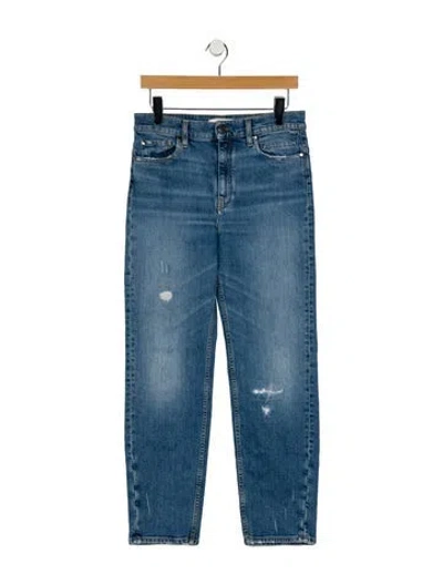 Pre-owned Dorothee Schumacher High-rise Straight Leg Jeans In Blue