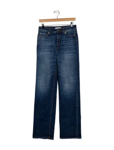 Pre-owned Dorothee Schumacher High-rise Straight Leg Jeans In Blue