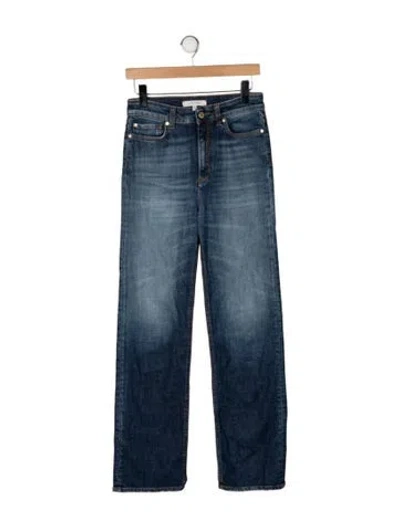 Pre-owned Dorothee Schumacher High-rise Straight Leg Jeans In Blue