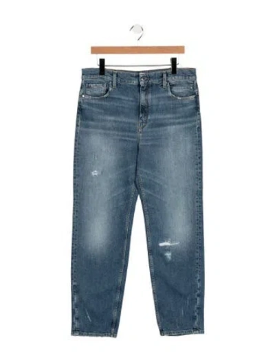 Pre-owned Dorothee Schumacher High-rise Straight Leg Jeans In Blue