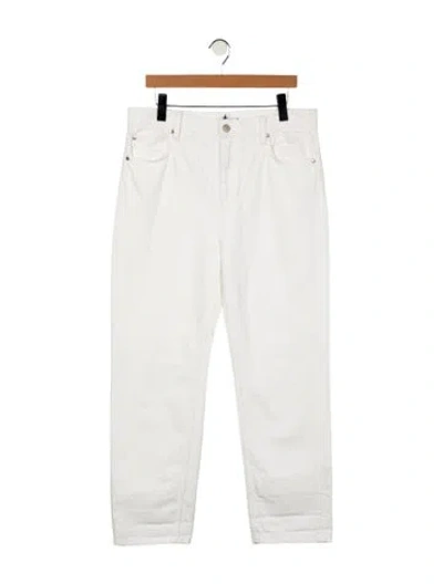 Pre-owned Dorothee Schumacher High-rise Straight Leg Jeans In White