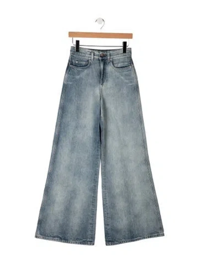 Pre-owned Dorothee Schumacher High-rise Wide Leg Jeans W/ Tags In Blue